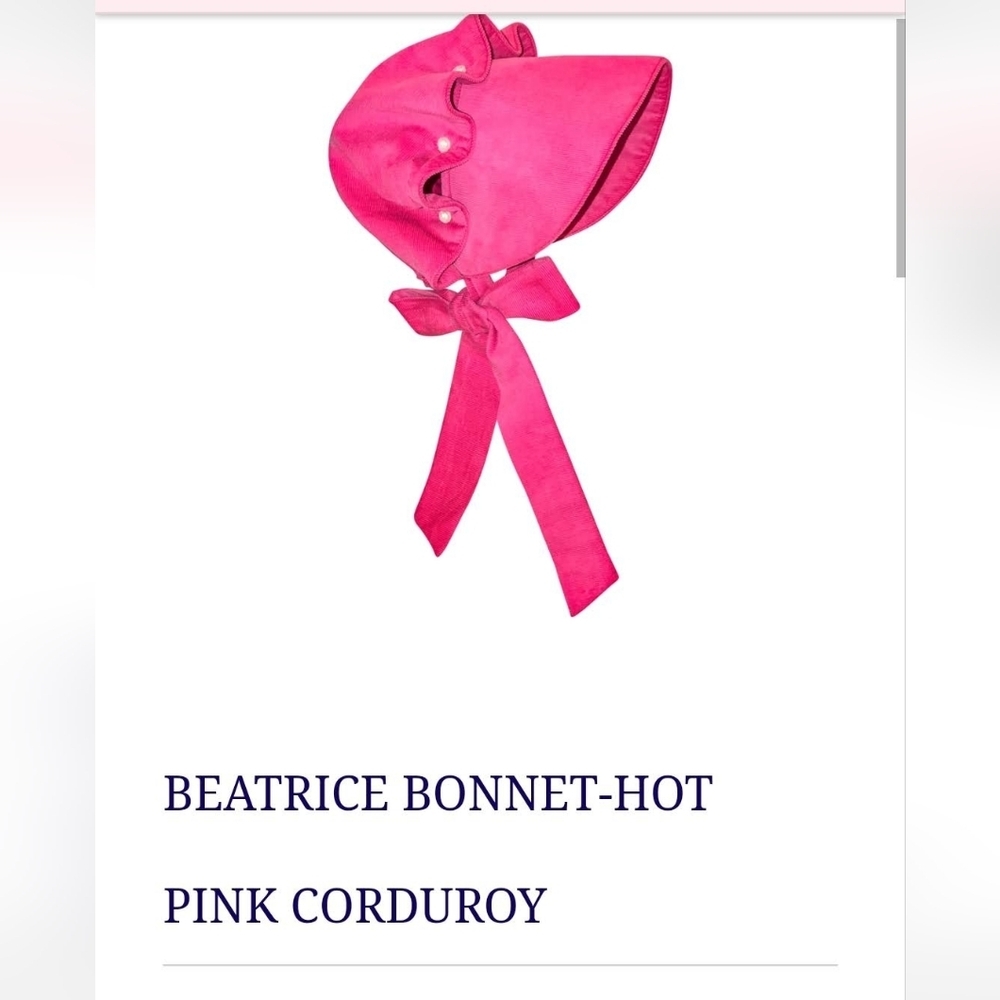 Bonnette Pink Sz 6 M